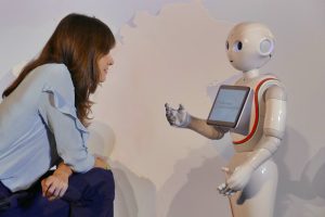 Pepper,Robot,Interact,With,Bank,Customers,Turin,Italy,October,5