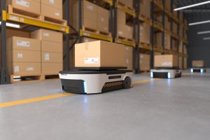 Autonomous,Robot,Transportation,In,Warehouses,,Warehouse,Automation,Concept.,3d,Illustration
