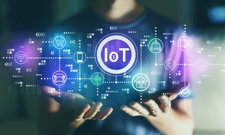 Iot,Theme,With,Young,Man,In,The,Night